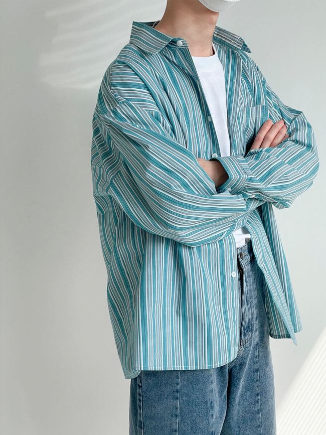 Рубашка DAZO Studio Long Sleeve Striped Shirt (1)