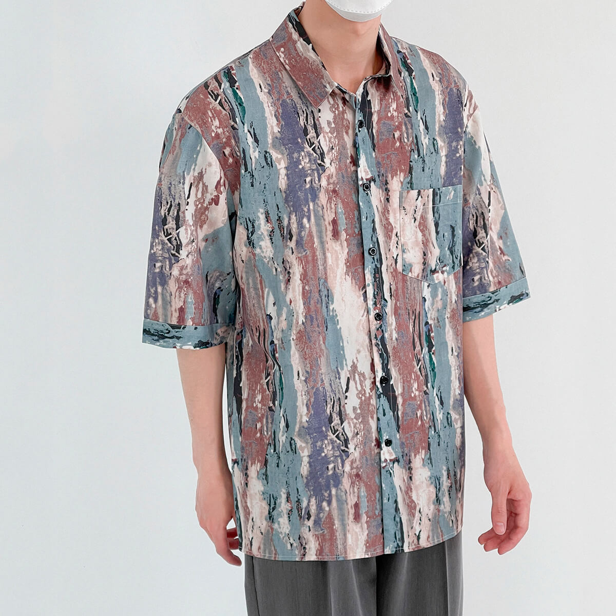 Рубашка DAZO Studio Shirt Colored Bark Pattern (3)