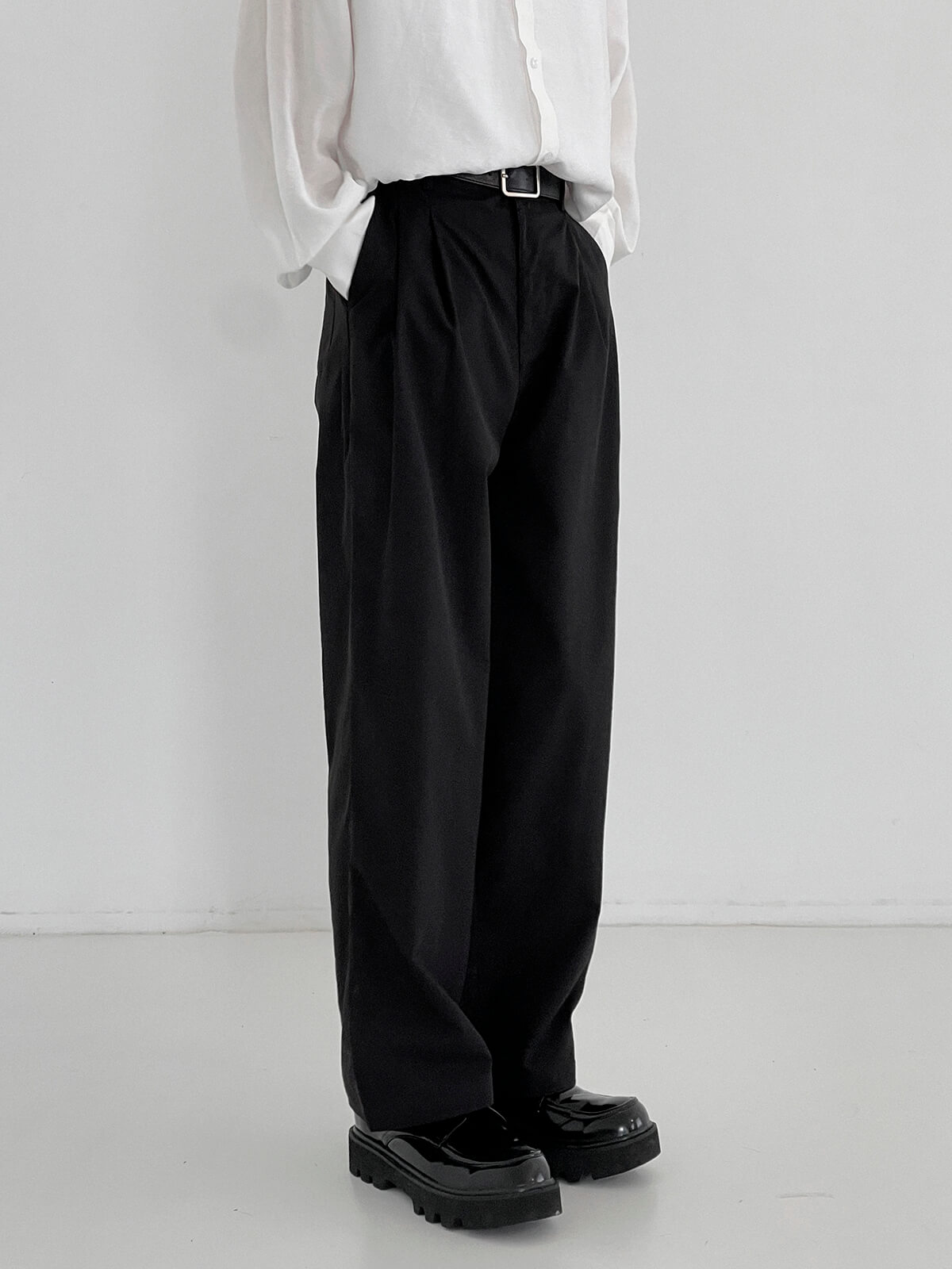 Брюки DAZO Studio Straight Solid Color Pants Elastic Waist (4)