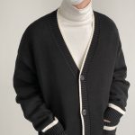 Кардиган DAZO Studio Knitted Cardigan White Stitching (4)