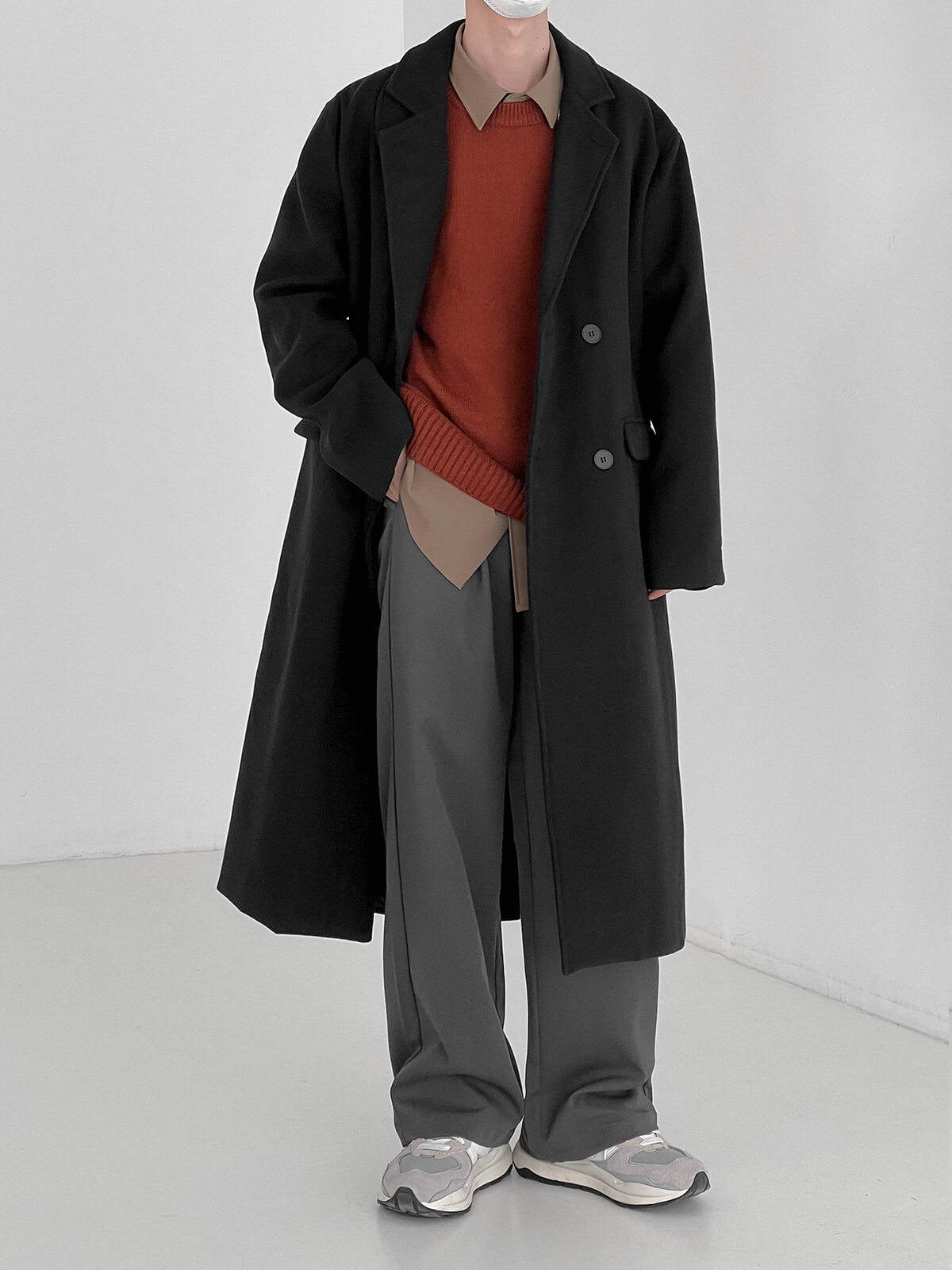 Пальто DAZO Studio Minimalist Faux Wool Coat (3)