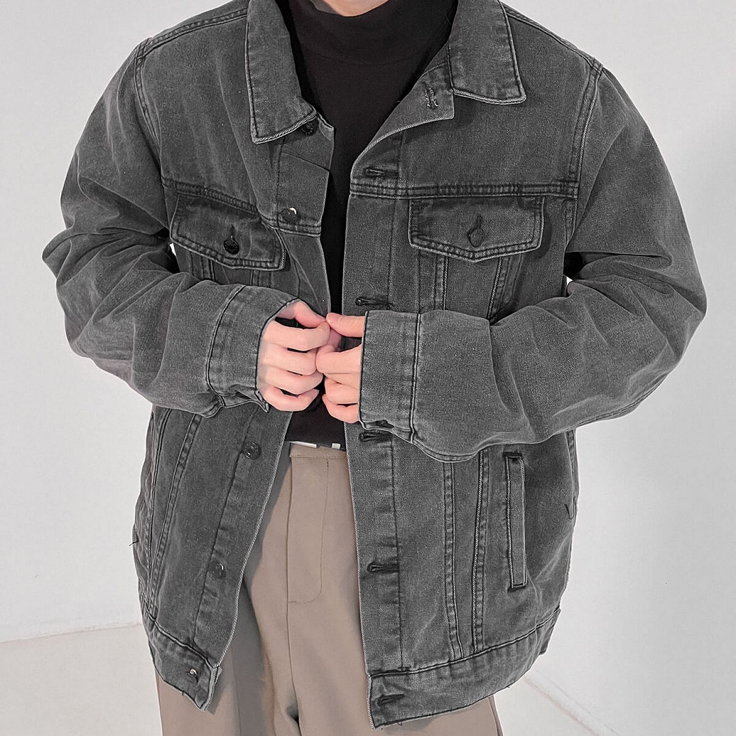 Джинсовая куртка DAZO Studio Washed Denim Jacket Smoky Gray (2)