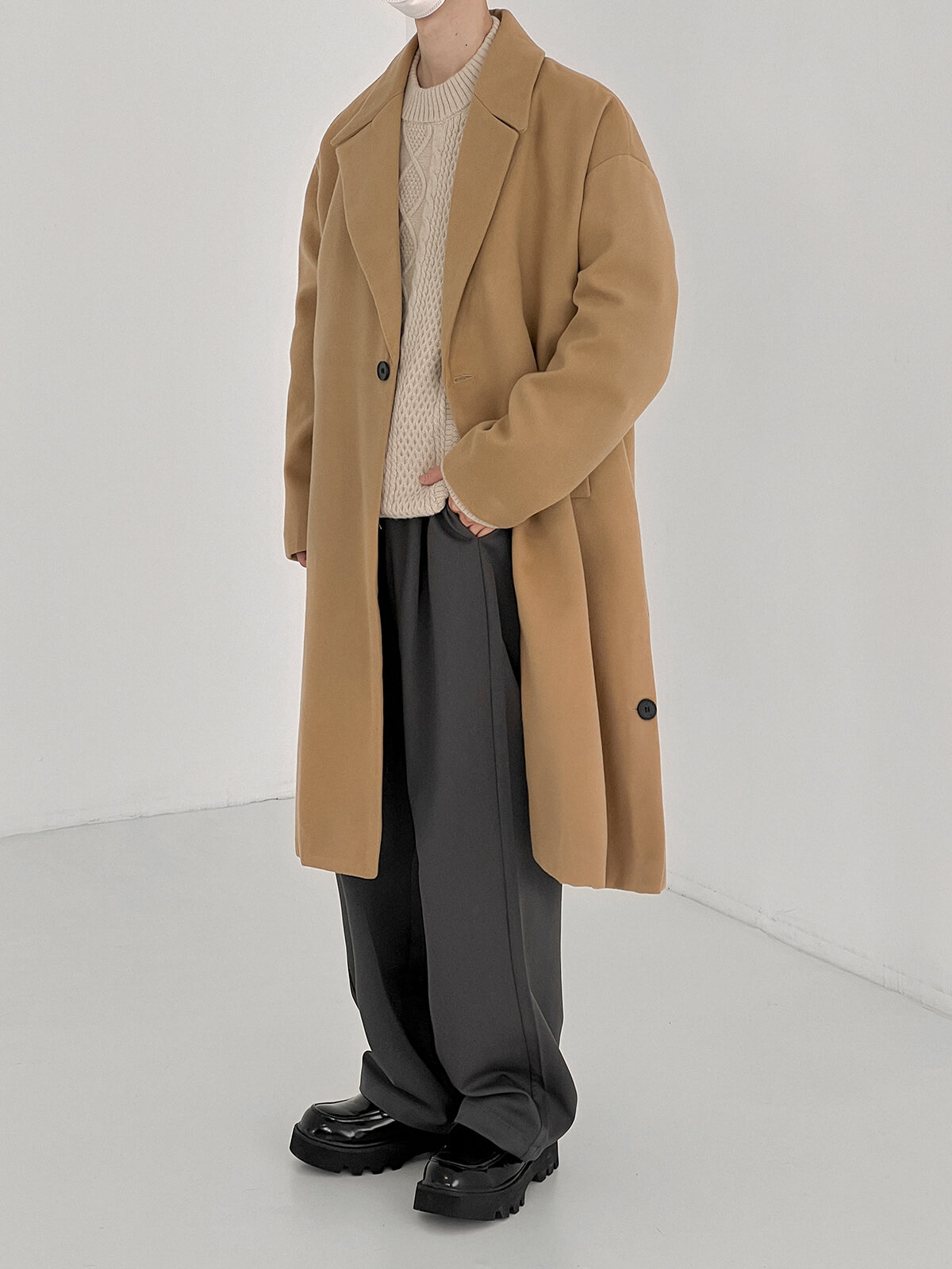 Пальто DAZO Studio One Button Wool Coat (1)