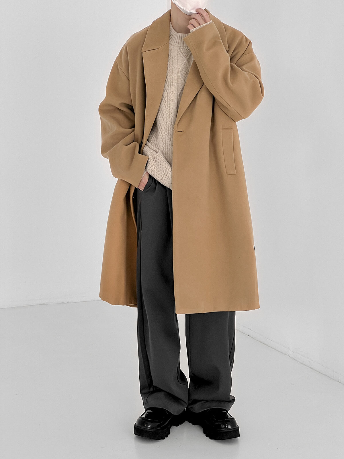 Пальто DAZO Studio One Button Wool Coat (2)