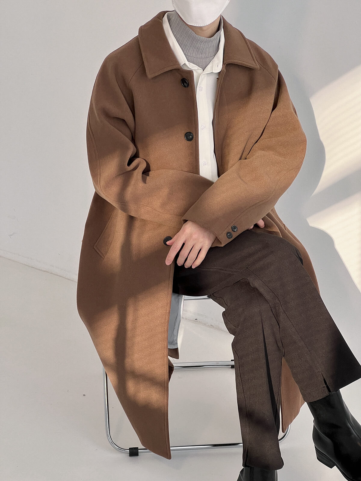 Пальто DAZO Studio Woolen Coat High Buttons (4)