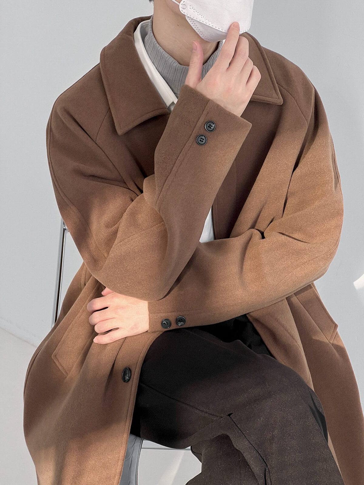 Пальто DAZO Studio Woolen Coat High Buttons (5)