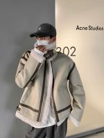 Дублёнка Attitude Studio Sheepskin Coat Linear Design Faux Leather (15)
