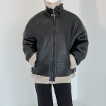 Дублёнка DAZO Studio Basic Faux Leather Sheepskin Coat (2)