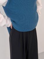 Жилет DAZO Studio Solid Colored Fine Knit Split Vest (4)