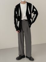 Кардиган DAZO Studio Knitted V-Neck Cardigan Vertical Stripes (10)