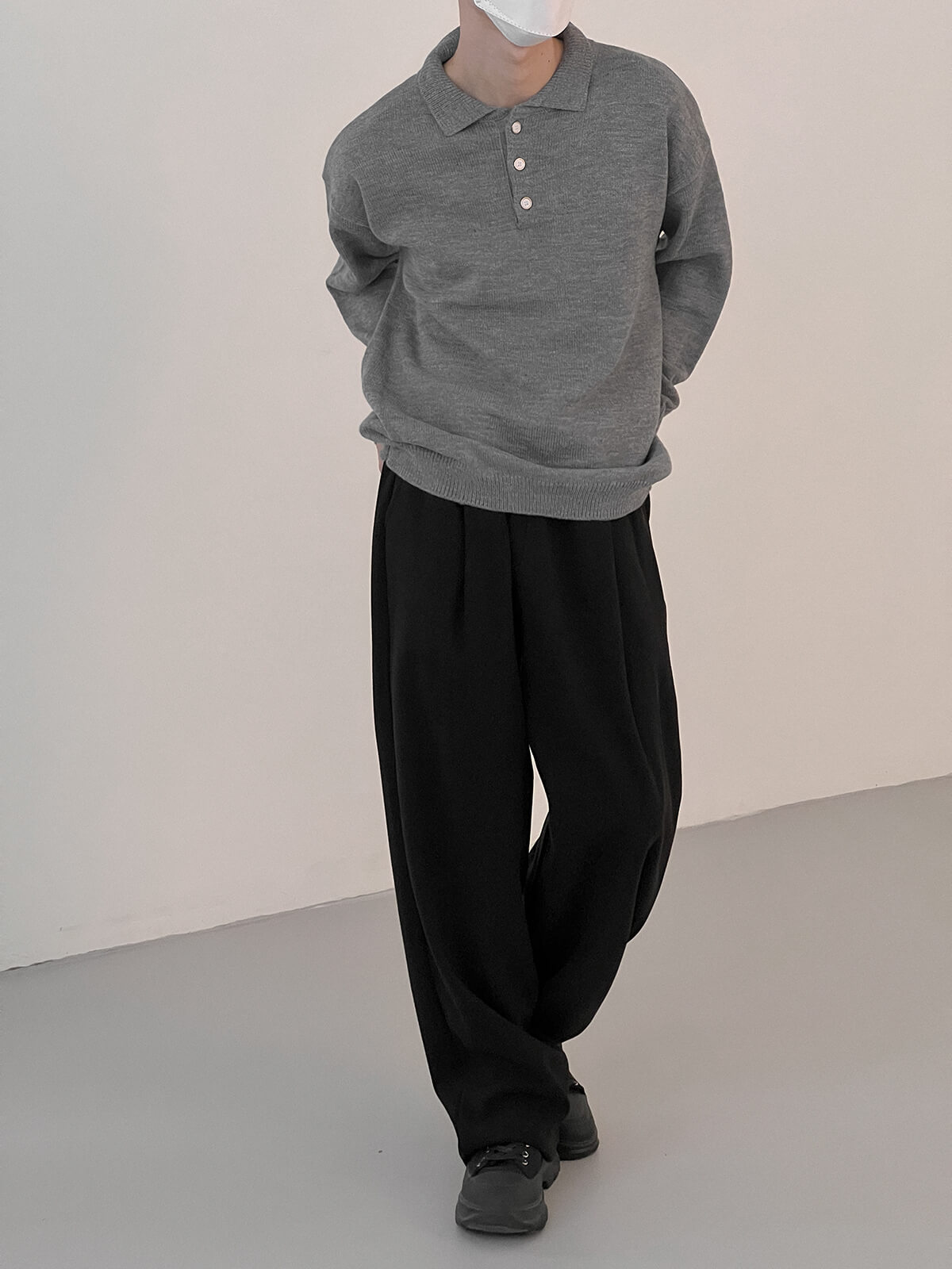 Лонгслив DAZO Studio Basic Knitted Polo Long Sleeve (10)