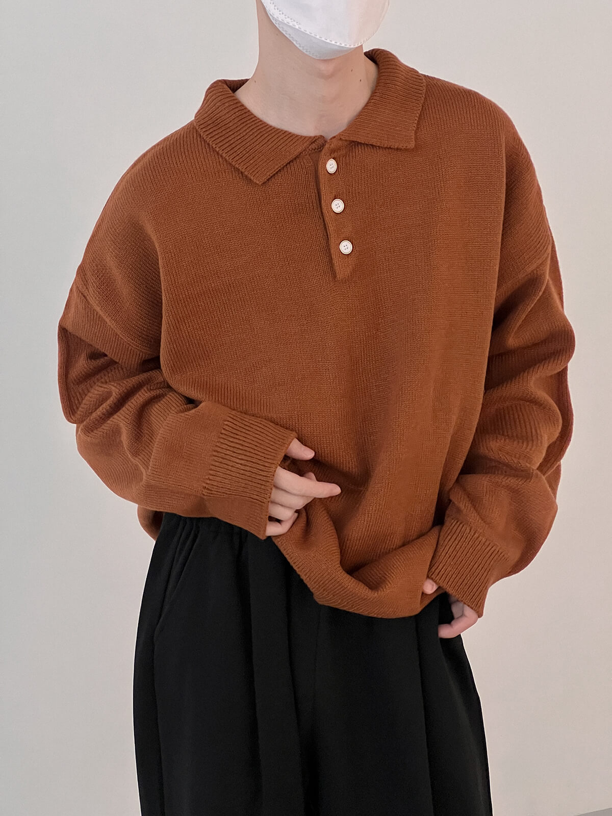 Лонгслив DAZO Studio Basic Knitted Polo Long Sleeve (11)