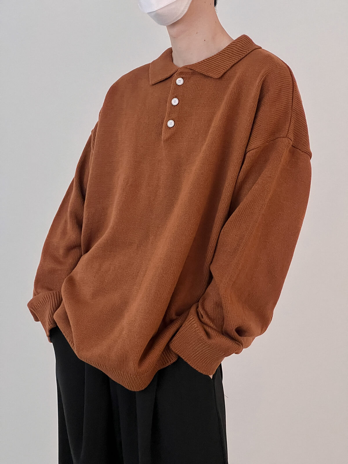Лонгслив DAZO Studio Basic Knitted Polo Long Sleeve (12)