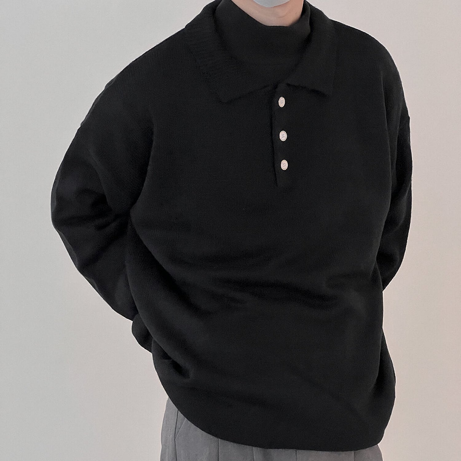 Лонгслив DAZO Studio Basic Knitted Polo Long Sleeve (2)