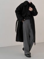 Пальто DAZO Studio Faux Wool Coat Buttons Inside (3)