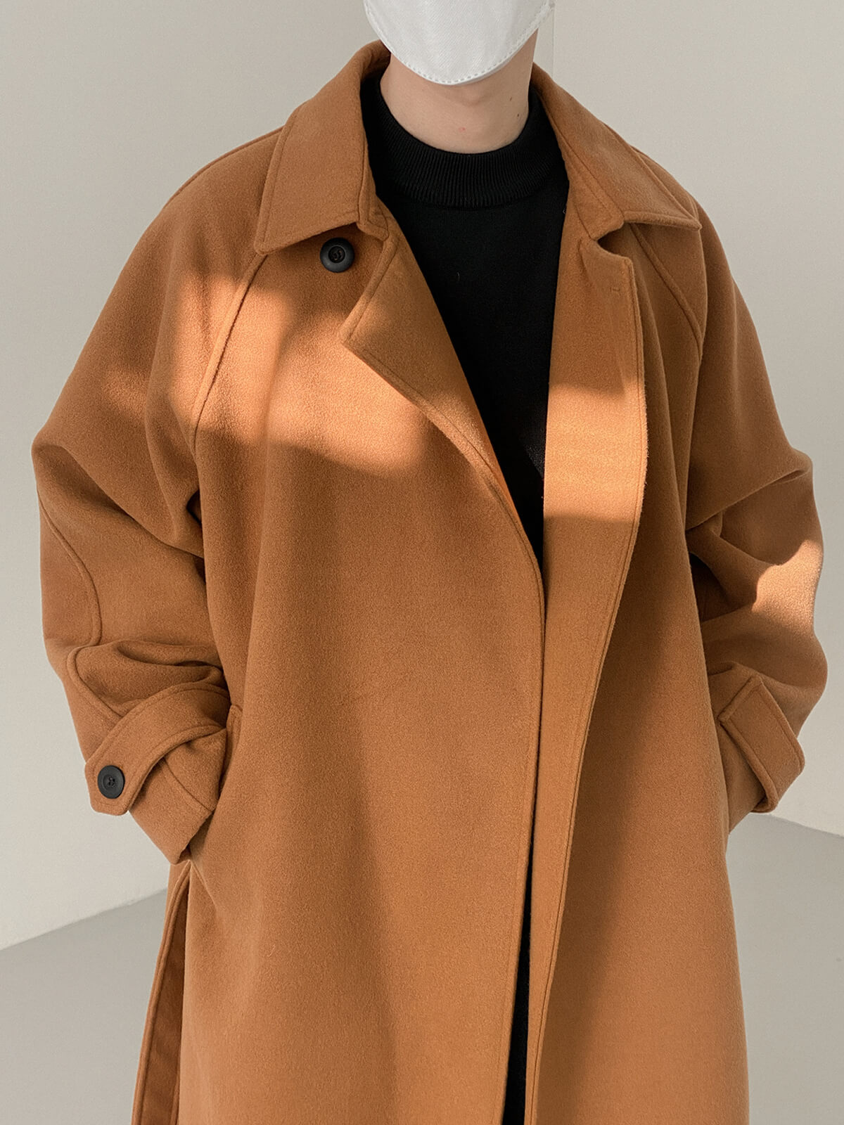 Пальто DAZO Studio No Button Faux Wool Coat (11)