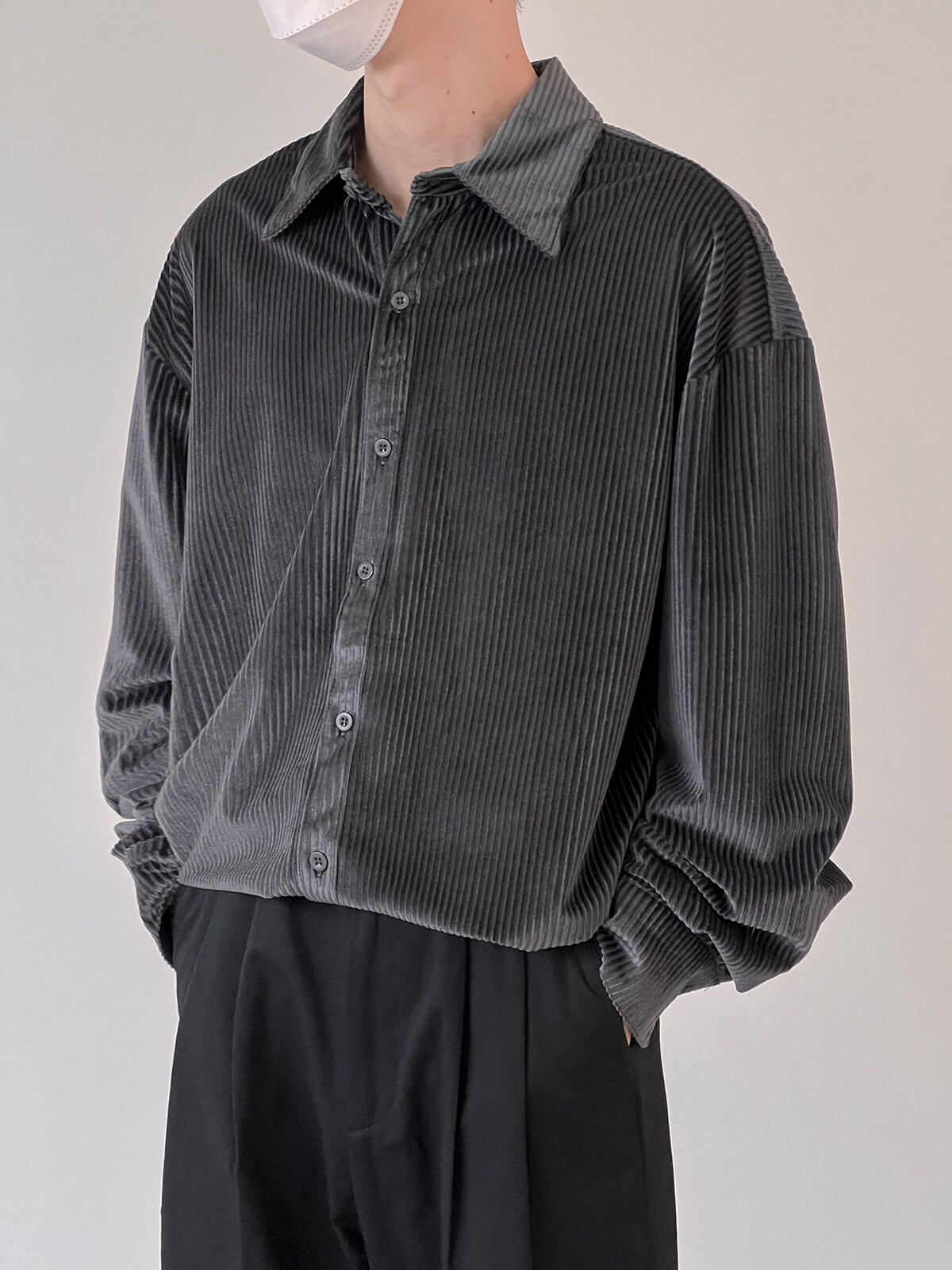 Рубашка DAZO Studio Corduroy Pleated Shirt (2)