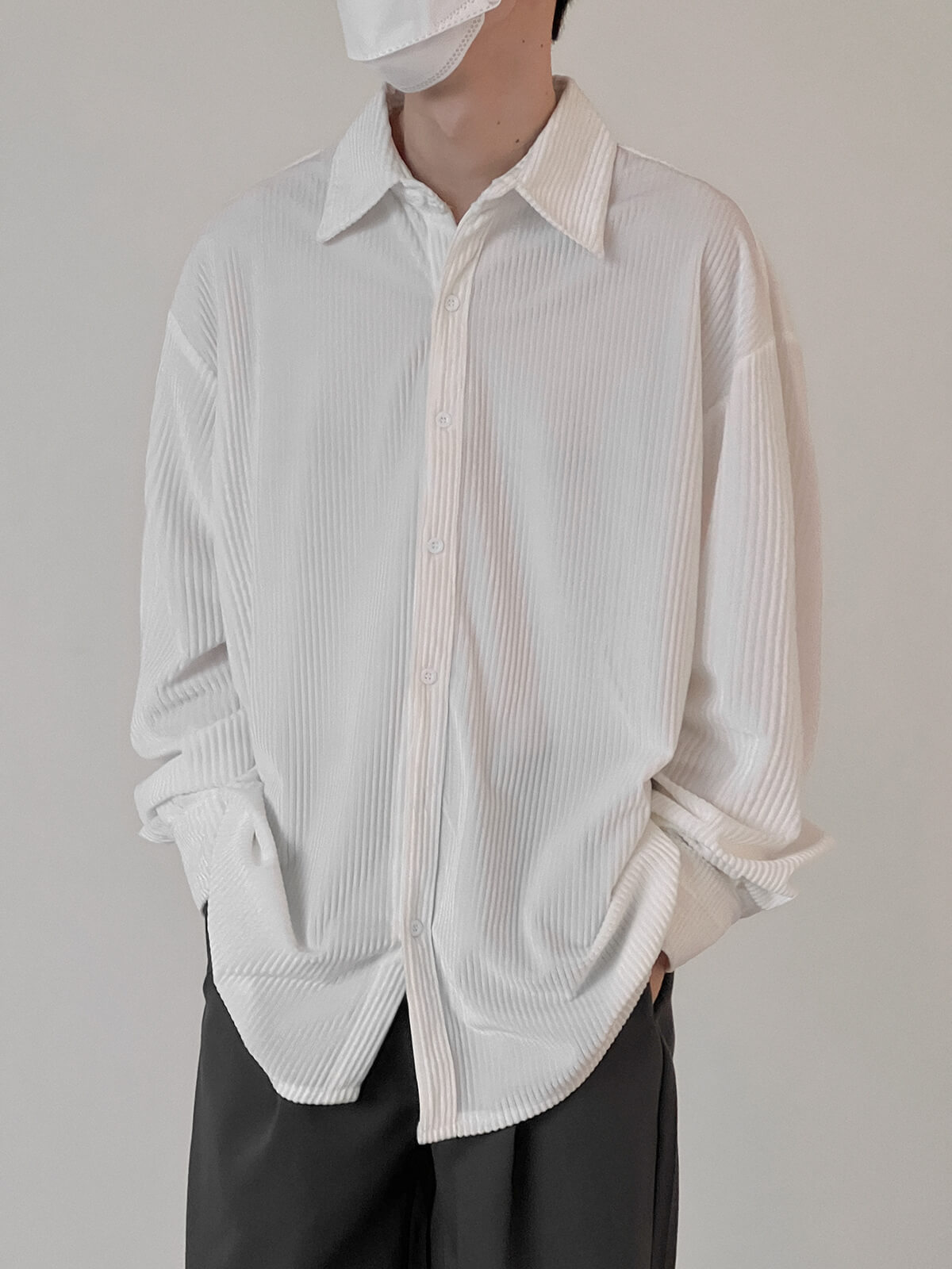 Рубашка DAZO Studio Corduroy Pleated Shirt (9)