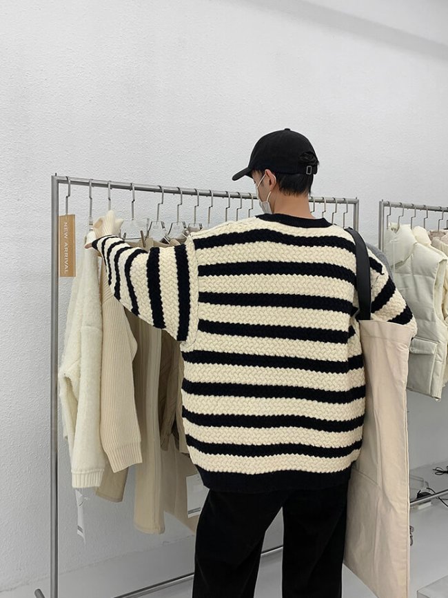 Свитер Attitude Studio Striped Sweater Binding (1)