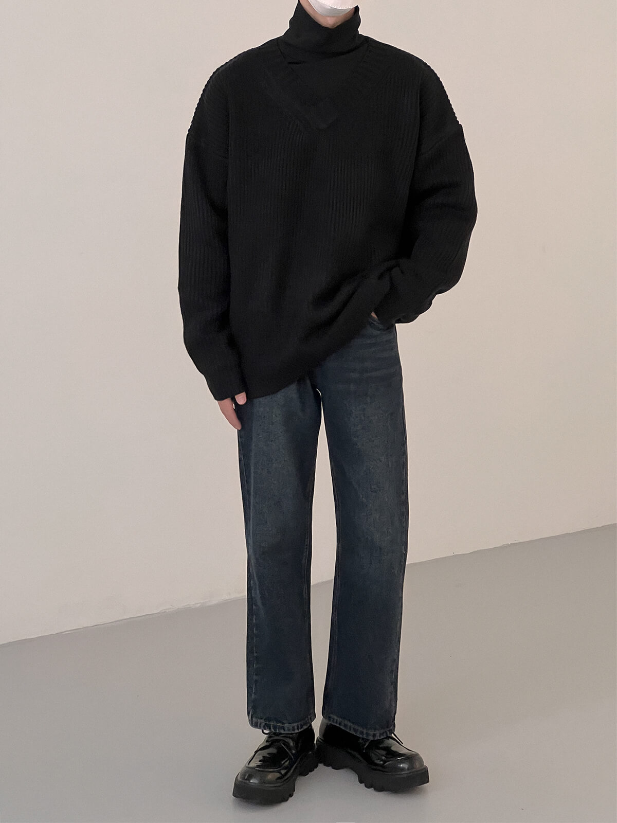 Свитер DAZO Studio Knit Braided V-Neck Sweater (10)