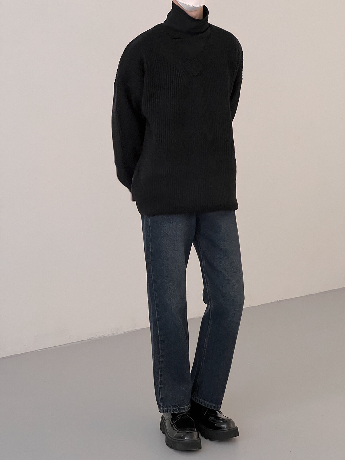 Свитер DAZO Studio Knit Braided V-Neck Sweater (11)