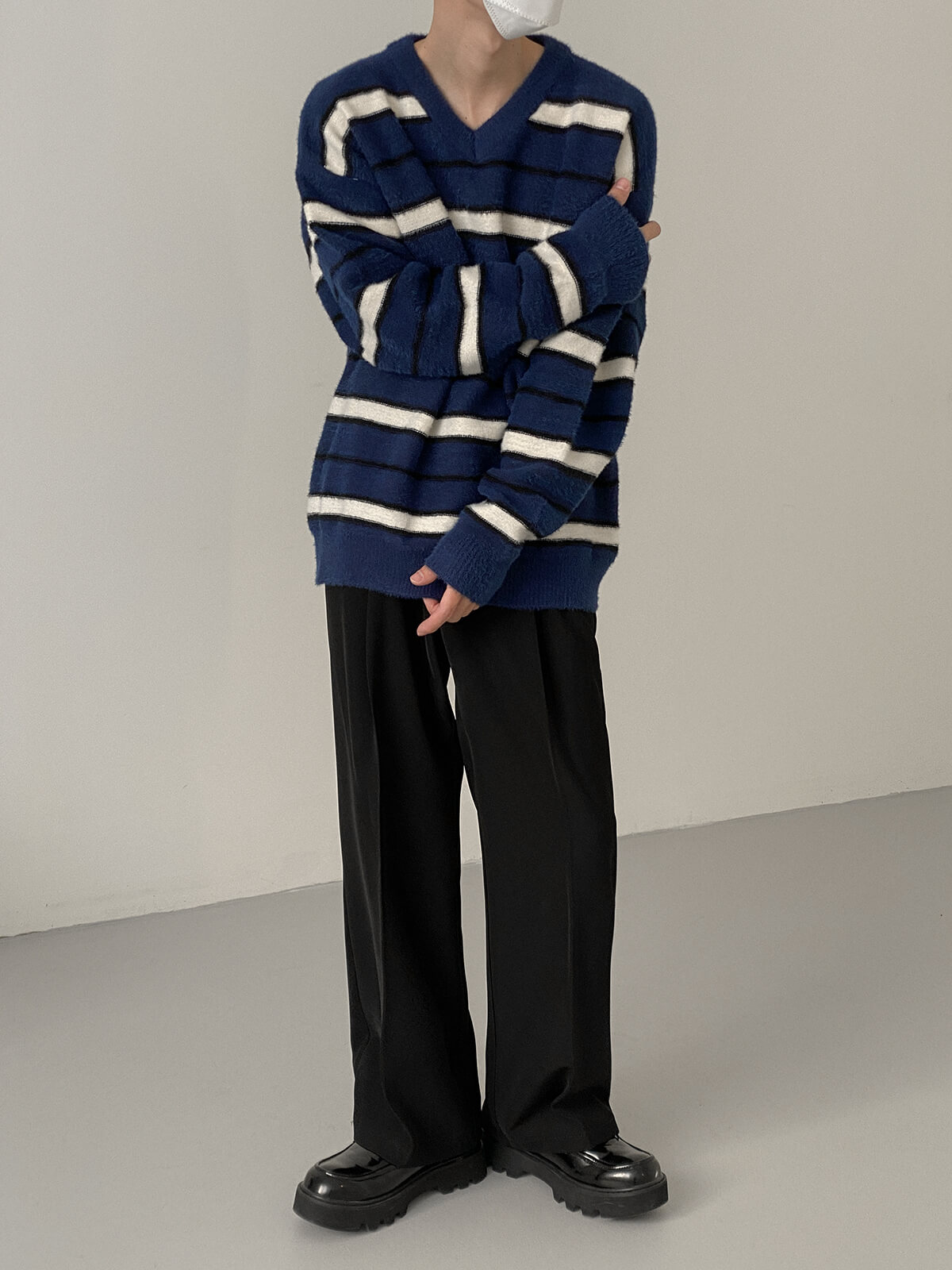 Свитер DAZO Studio Mohair Sweater Contrast Horizontal Stripes (6)