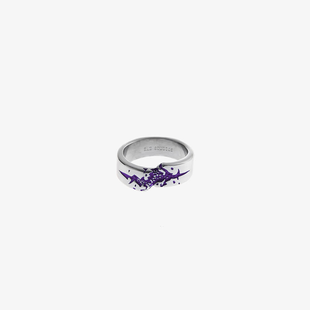 Кольцо SAZ Studio Cracked Ring Purple