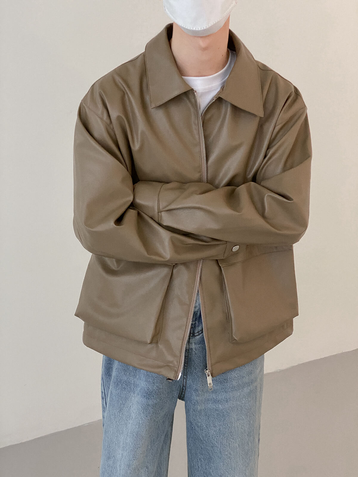 Куртка DAZO Studio Jacket PU Leather Large External Pockets (4)