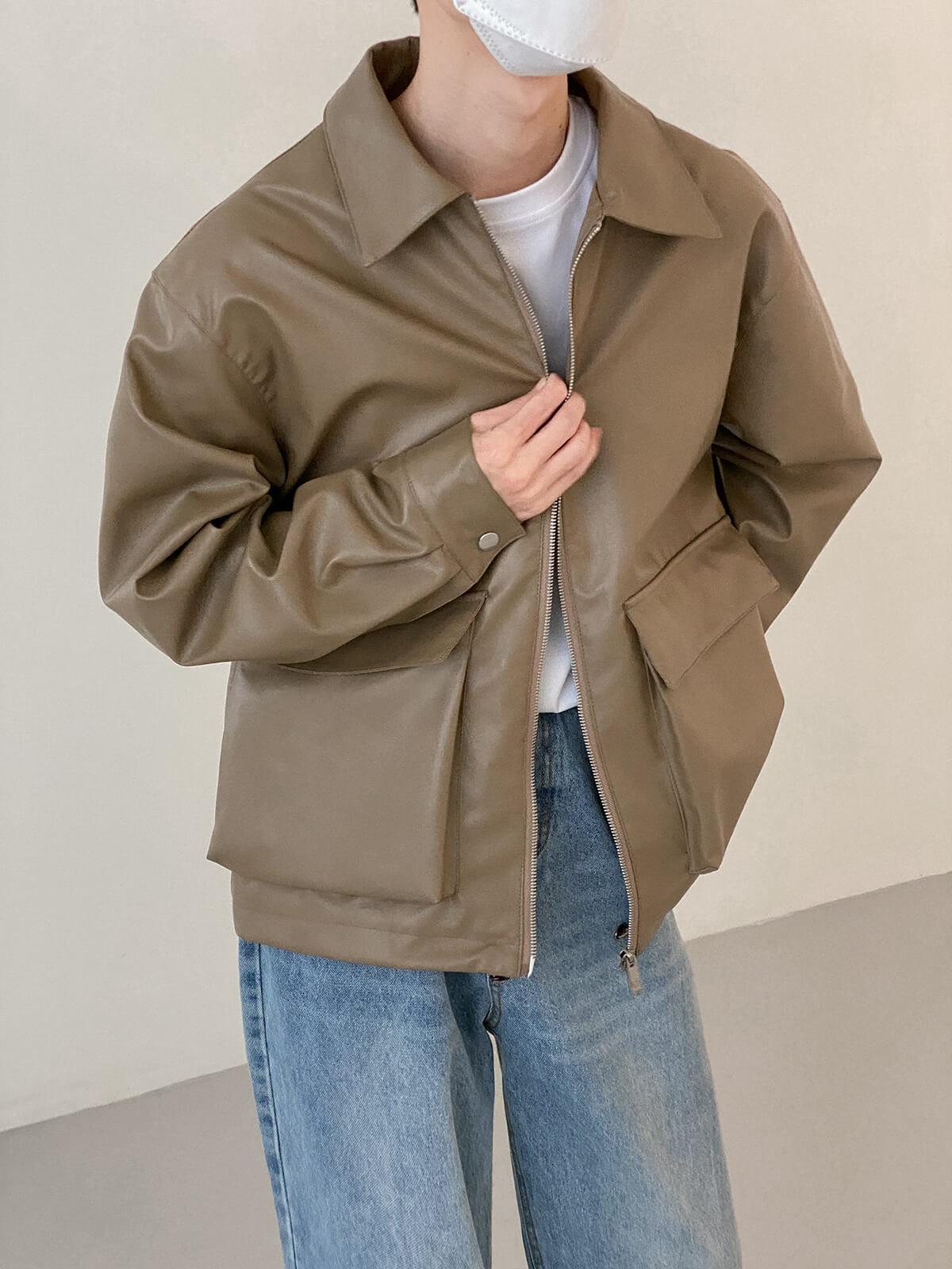 Куртка DAZO Studio Jacket PU Leather Large External Pockets (1)