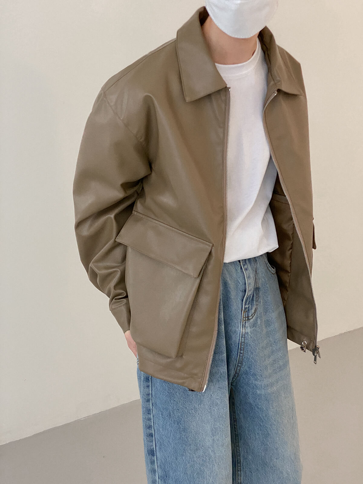 Куртка DAZO Studio Jacket PU Leather Large External Pockets (2)