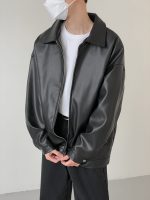 Куртка DAZO Studio PU Leather Jacket Minimalist Lines (3)