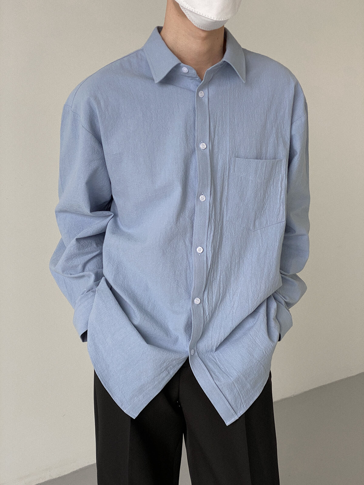 Рубашка DAZO Studio Loose Cotton Shirt With Pocket (9)