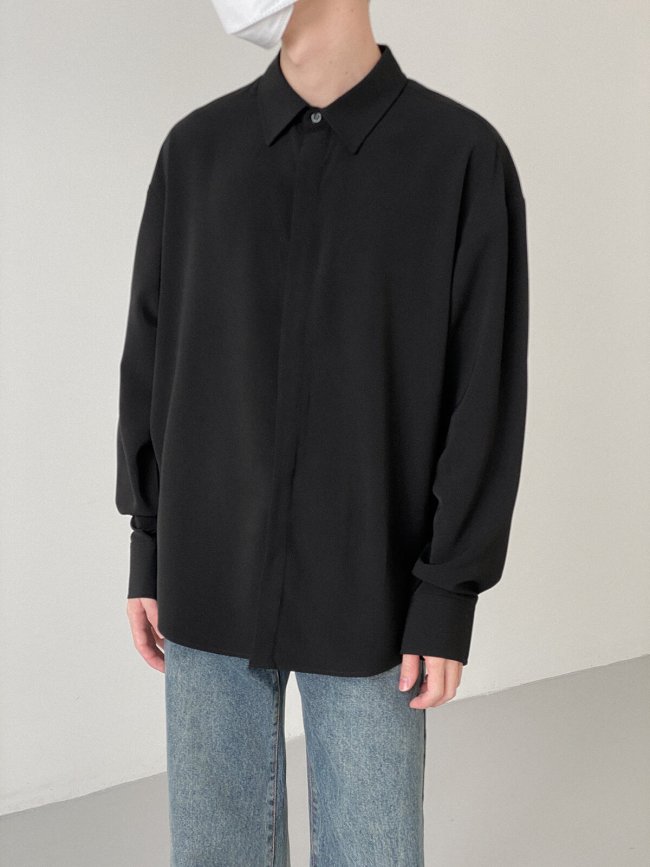 Рубашка DAZO Studio Plain Faux Silk Shirt (1)