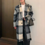 Пальто "Cui Layout Studio Checkered Fur Coat"