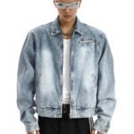 Джинсовая куртка "MEBXX Light Blue Denim Zip Jacket"