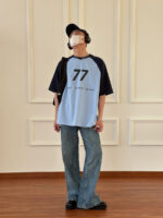 Футболка "19 Studio 77 Number Contrast T-shirt" — изображение 12