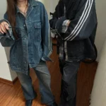Джинсовая куртка "19 Studio Stripe Sleeve Denim Jacket"