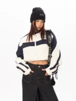 Свитшот "Black BB Panel Crop Zip Sweatshirt"