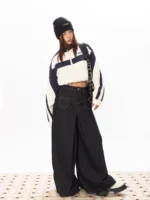 Свитшот "Black BB Panel Crop Zip Sweatshirt" — изображение 4