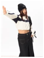 Свитшот "Black BB Panel Crop Zip Sweatshirt" — изображение 7