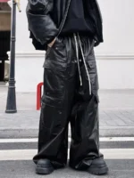 Брюки "BLACKLIST 8404 PU Leather Cargo Pants"