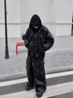 Брюки "BLACKLIST 8404 PU Leather Cargo Pants" — изображение 5