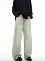 Джинсы "MADWITCH Yellowed Wide Leg Blue Jeans" — изображение 2