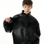 Куртка "MADWITCH Beveled Lines PU Leather Jacket"