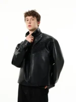 Куртка "MADWITCH Beveled Lines PU Leather Jacket" — изображение 2