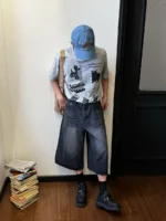 Шорты "19 Studio Long Denim Shorts" — изображение 13