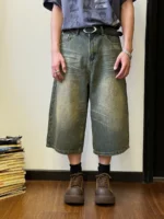 Шорты "19 Studio Long Denim Shorts" — изображение 15