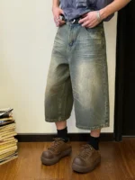 Шорты "19 Studio Long Denim Shorts" — изображение 16