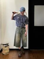 Шорты "19 Studio Long Denim Shorts" — изображение 18