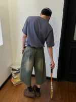 Шорты "19 Studio Long Denim Shorts" — изображение 21